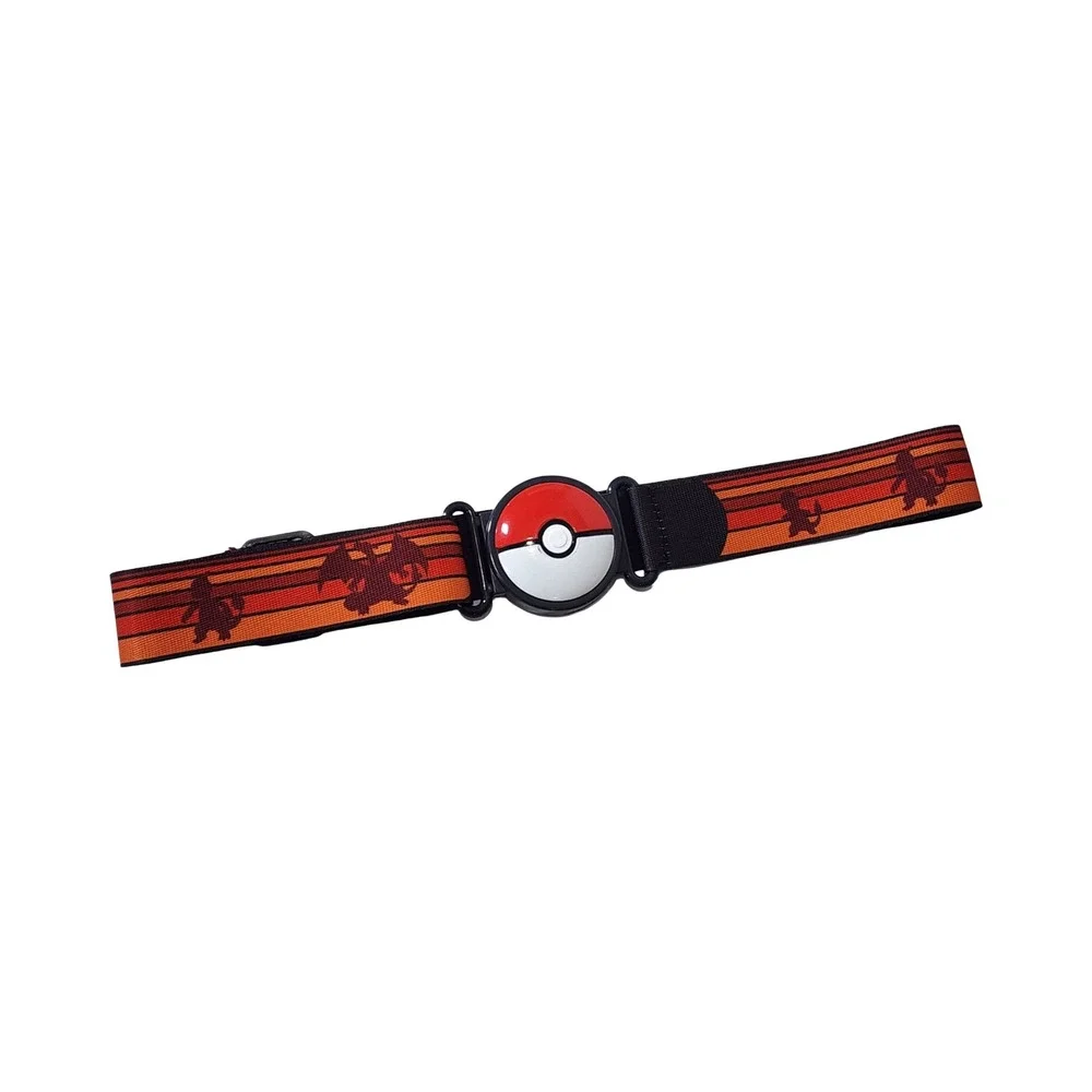Pokemon Charizard Retro Sunset Elastic Cinch Belt Poke Ball Buckle Orange Mens